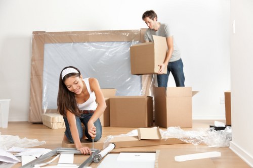 Removals team preparing a house move in Bethnal Green
