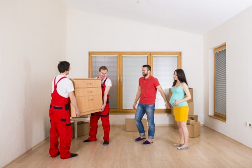 Careful handling of household items during a Bethnalgreen move