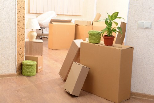 Van service loading boxes for a flat move in Bethnal Green