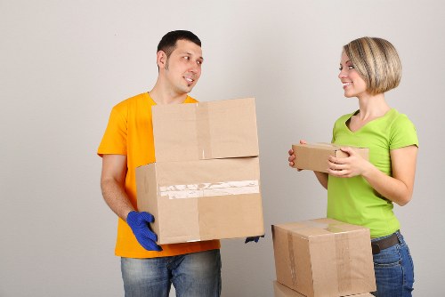 Flat moving support for a Bethnal Green property with stair access