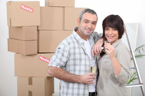 Careful loading of household items for a Bethnal Green move